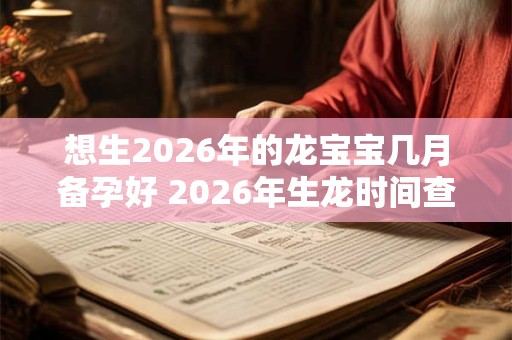 想生2026年的龙宝宝几月备孕好 2026年生龙时间查询表