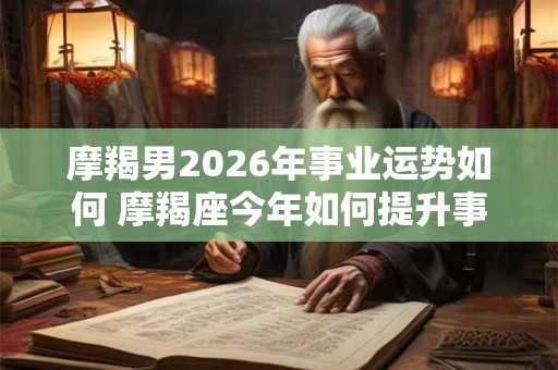 摩羯男2026年事业运势如何 摩羯座今年如何提升事业运
