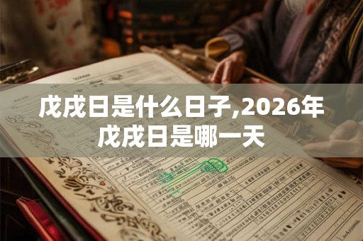 戊戌日是什么日子,2026年戊戌日是哪一天