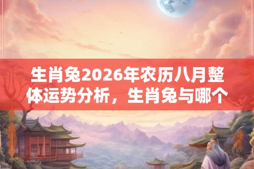 生肖兔2026年农历八月整体运势分析，生肖兔与哪个属相相配最好？