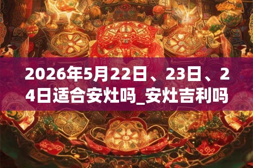 2026年5月22日、23日、24日适合安灶吗_安灶吉利吗