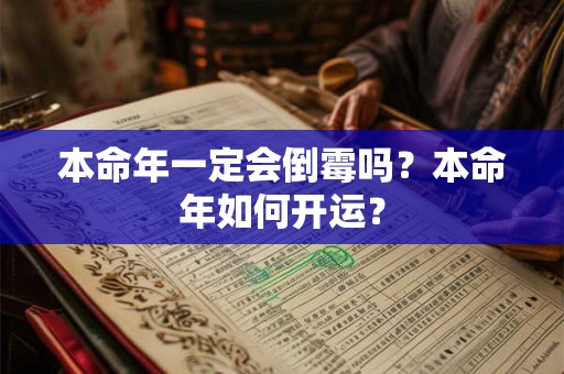 本命年一定会倒霉吗？本命年如何开运？