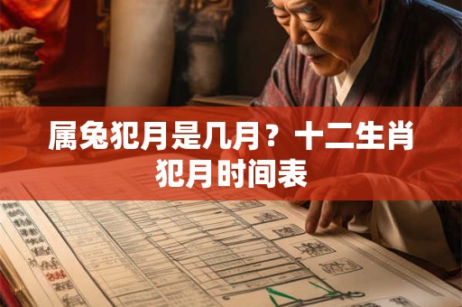 属兔犯月是几月？十二生肖犯月时间表