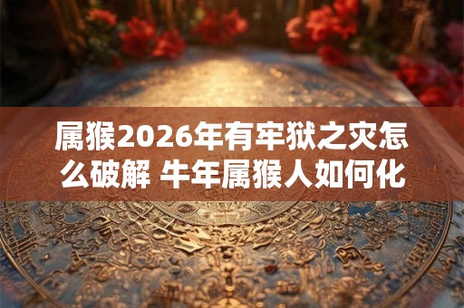 属猴2026年有牢狱之灾怎么破解 牛年属猴人如何化解灾难