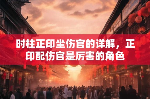 时柱正印坐伤官的详解，正印配伤官是厉害的角色