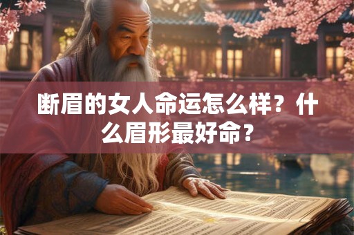 断眉的女人命运怎么样？什么眉形最好命？