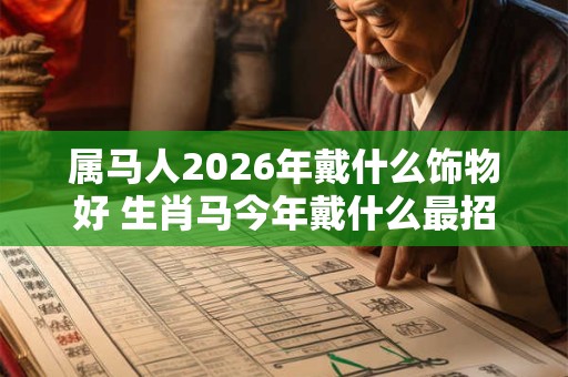 属马人2026年戴什么饰物好 生肖马今年戴什么最招财
