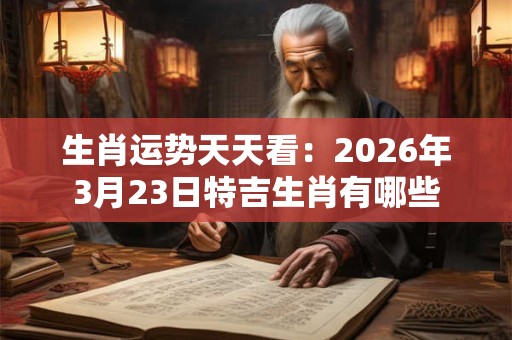 生肖运势天天看：2026年3月23日特吉生肖有哪些