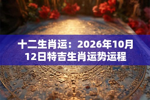十二生肖运：2026年10月12日特吉生肖运势运程