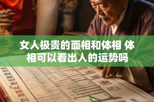 女人极贵的面相和体相 体相可以看出人的运势吗 女人极贵的面相和体相 体相可以看出人的运势吗