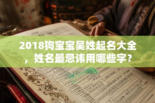 2018狗宝宝吴姓起名大全，姓名最忌讳用哪些字？