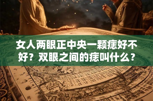 女人两眼正中央一颗痣好不好？双眼之间的痣叫什么？