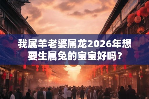 我属羊老婆属龙2026年想要生属兔的宝宝好吗？