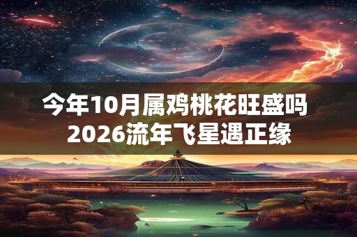 今年10月属鸡桃花旺盛吗 2026流年飞星遇正缘