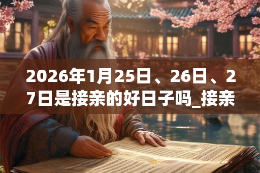 2026年1月25日、26日、27日是接亲的好日子吗_接亲可以吗