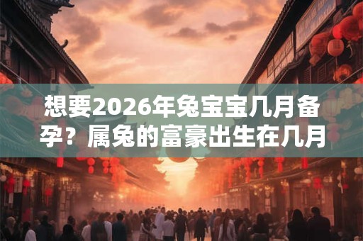 想要2026年兔宝宝几月备孕？属兔的富豪出生在几月？