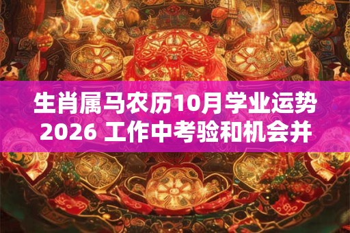 生肖属马农历10月学业运势2026 工作中考验和机会并存