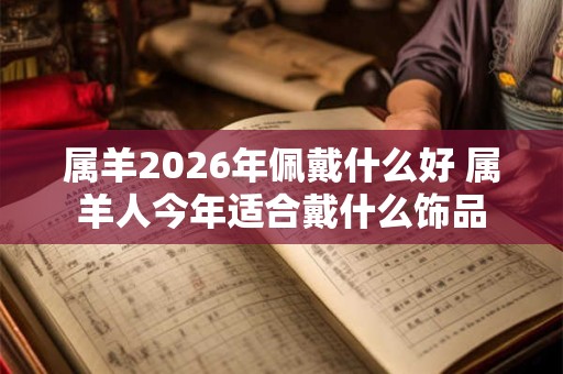 属羊2026年佩戴什么好 属羊人今年适合戴什么饰品