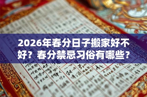2026年春分日子搬家好不好？春分禁忌习俗有哪些？