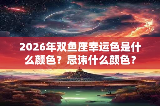 2026年双鱼座幸运色是什么颜色？忌讳什么颜色？