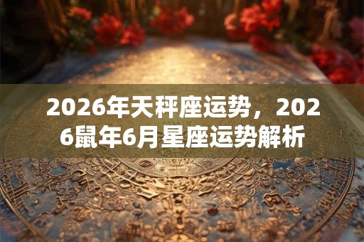 2026年天秤座运势，2026鼠年6月星座运势解析