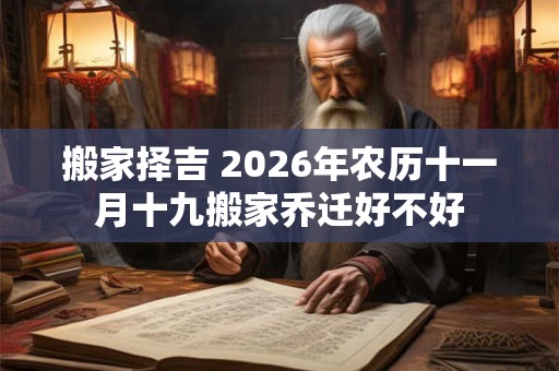 搬家择吉 2026年农历十一月十九搬家乔迁好不好