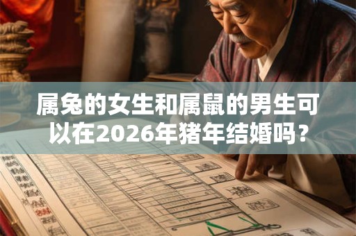 属兔的女生和属鼠的男生可以在2026年猪年结婚吗？