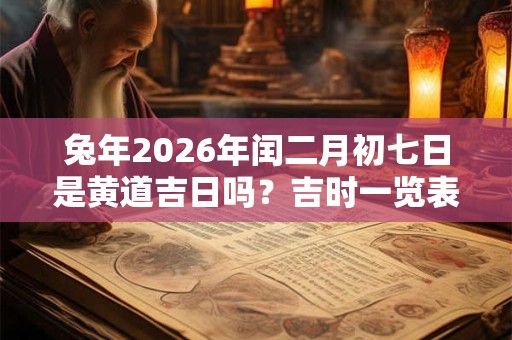兔年2026年闰二月初七日是黄道吉日吗？吉时一览表