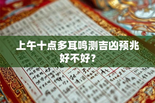 上午十点多耳鸣测吉凶预兆好不好？