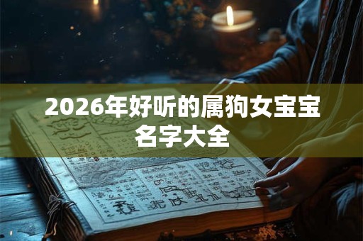 2026年好听的属狗女宝宝名字大全