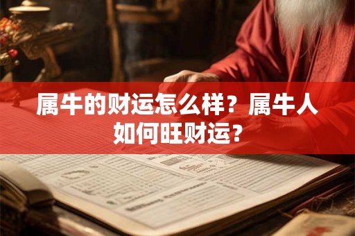 属牛的财运怎么样？属牛人如何旺财运？