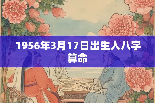 1956年3月17日出生人八字算命