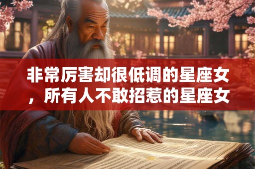 非常厉害却很低调的星座女，所有人不敢招惹的星座女