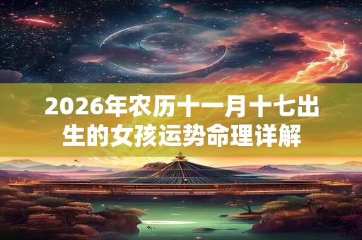 2026年农历十一月十七出生的女孩运势命理详解
