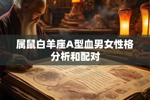 属鼠白羊座A型血男女性格分析和配对