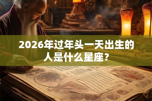 2026年过年头一天出生的人是什么星座？
