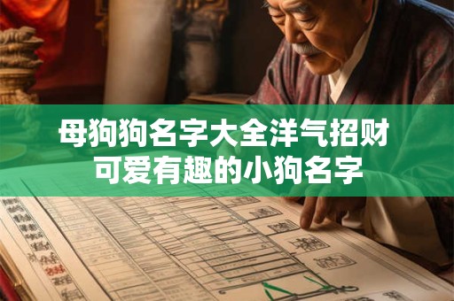 母狗狗名字大全洋气招财 可爱有趣的小狗名字