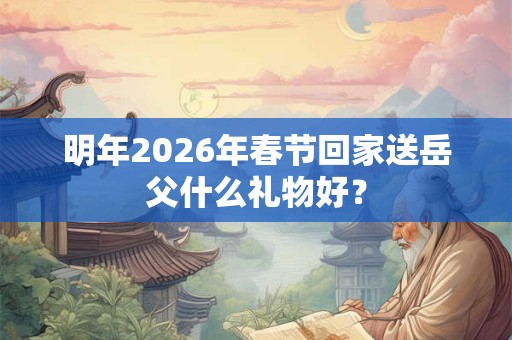 明年2026年春节回家送岳父什么礼物好？
