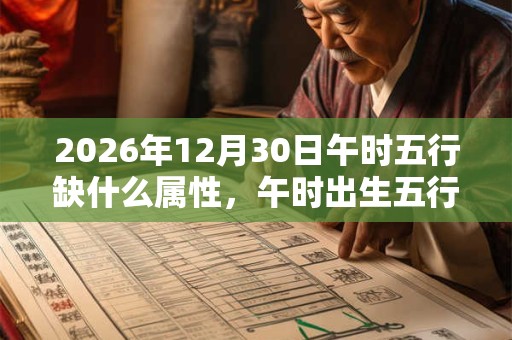 2026年12月30日午时五行缺什么属性，午时出生五行缺什么
