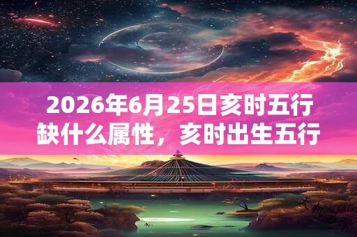 2026年6月25日亥时五行缺什么属性，亥时出生五行缺什么