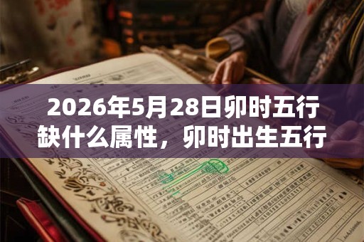 2026年5月28日卯时五行缺什么属性，卯时出生五行缺什么