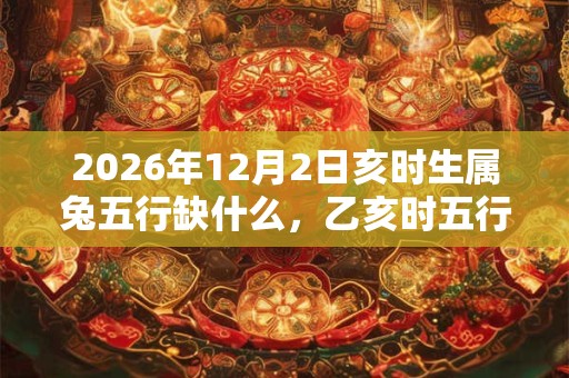 2026年12月2日亥时生属兔五行缺什么，乙亥时五行缺什么