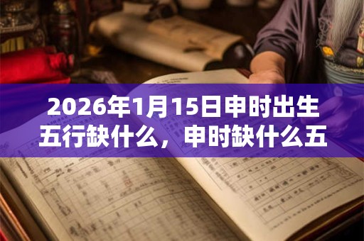 2026年1月15日申时出生五行缺什么，申时缺什么五行