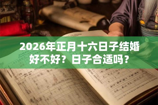 2026年正月十六日子结婚好不好？日子合适吗？