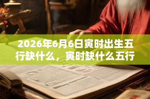 2026年6月6日寅时出生五行缺什么，寅时缺什么五行