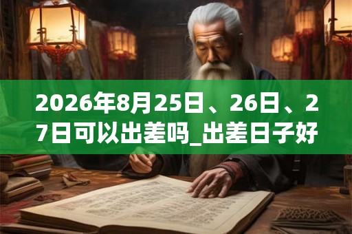 2026年8月25日、26日、27日可以出差吗_出差日子好吗