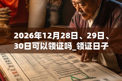 2026年12月28日、29日、30日可以领证吗_领证日子好吗