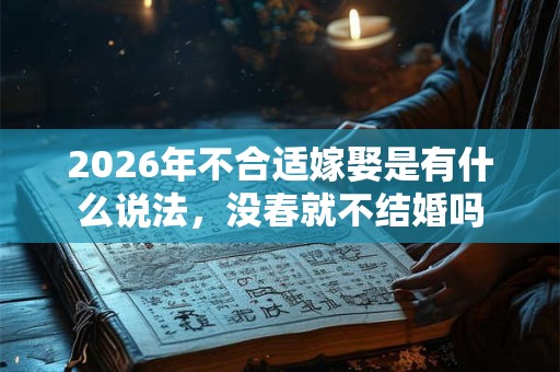 2026年不合适嫁娶是有什么说法，没春就不结婚吗