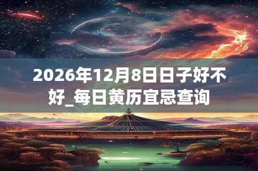2026年12月8日日子好不好_每日黄历宜忌查询