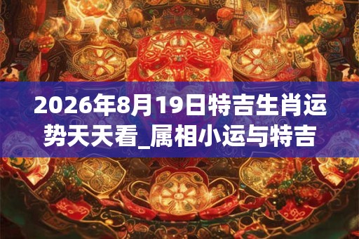 2026年8月19日特吉生肖运势天天看_属相小运与特吉生肖播报